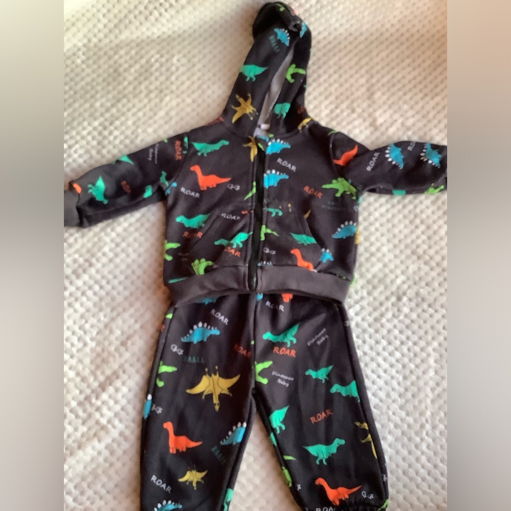 Dinosaur 2 Piece Set Hoodie an Pants 6-9M 6 Months to 9 Month 6M to 9M